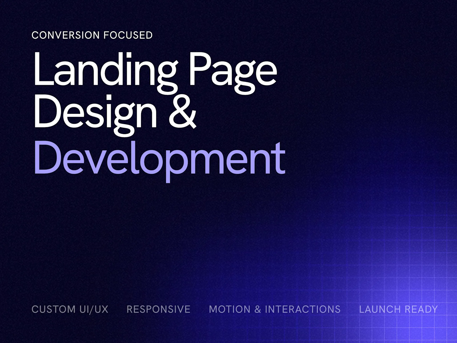 Landing Page Design & Development
