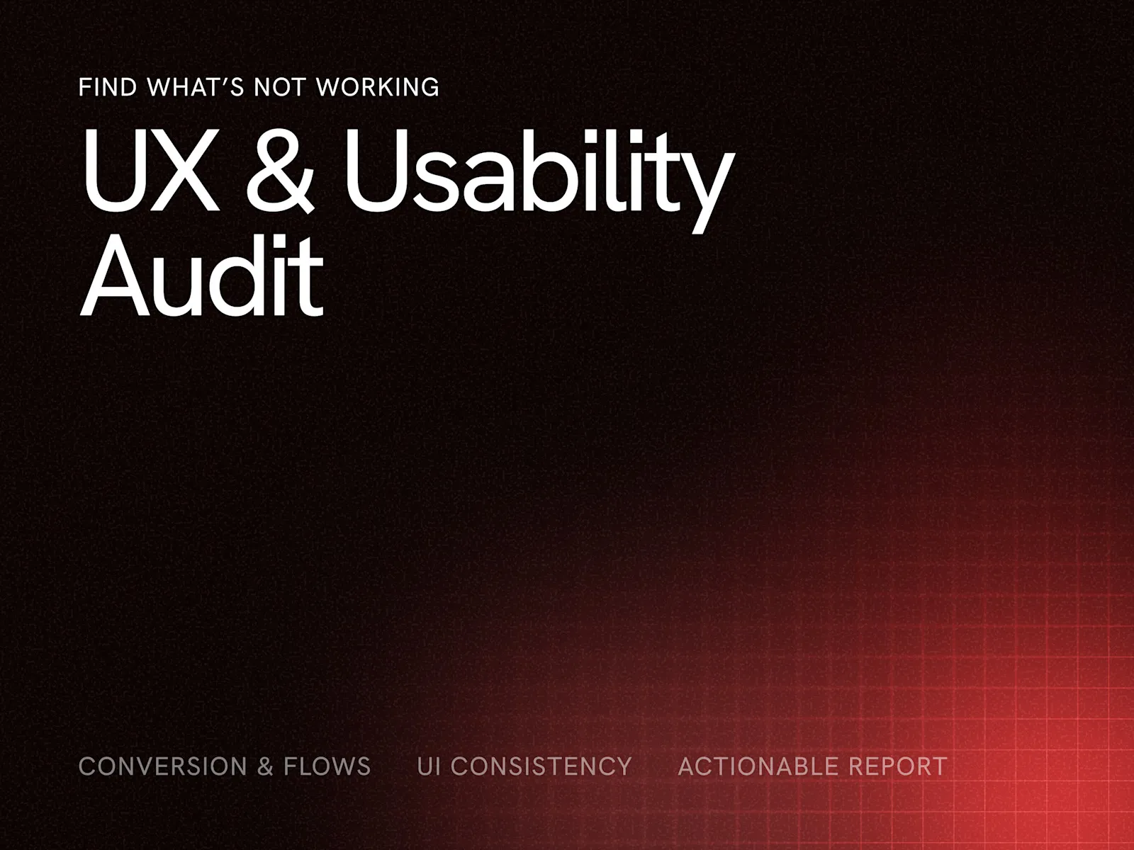 UX & Usability Audit